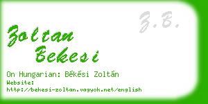 zoltan bekesi business card